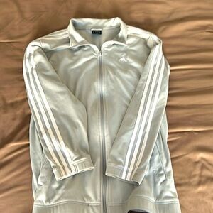 Silverish grey performance track jacket